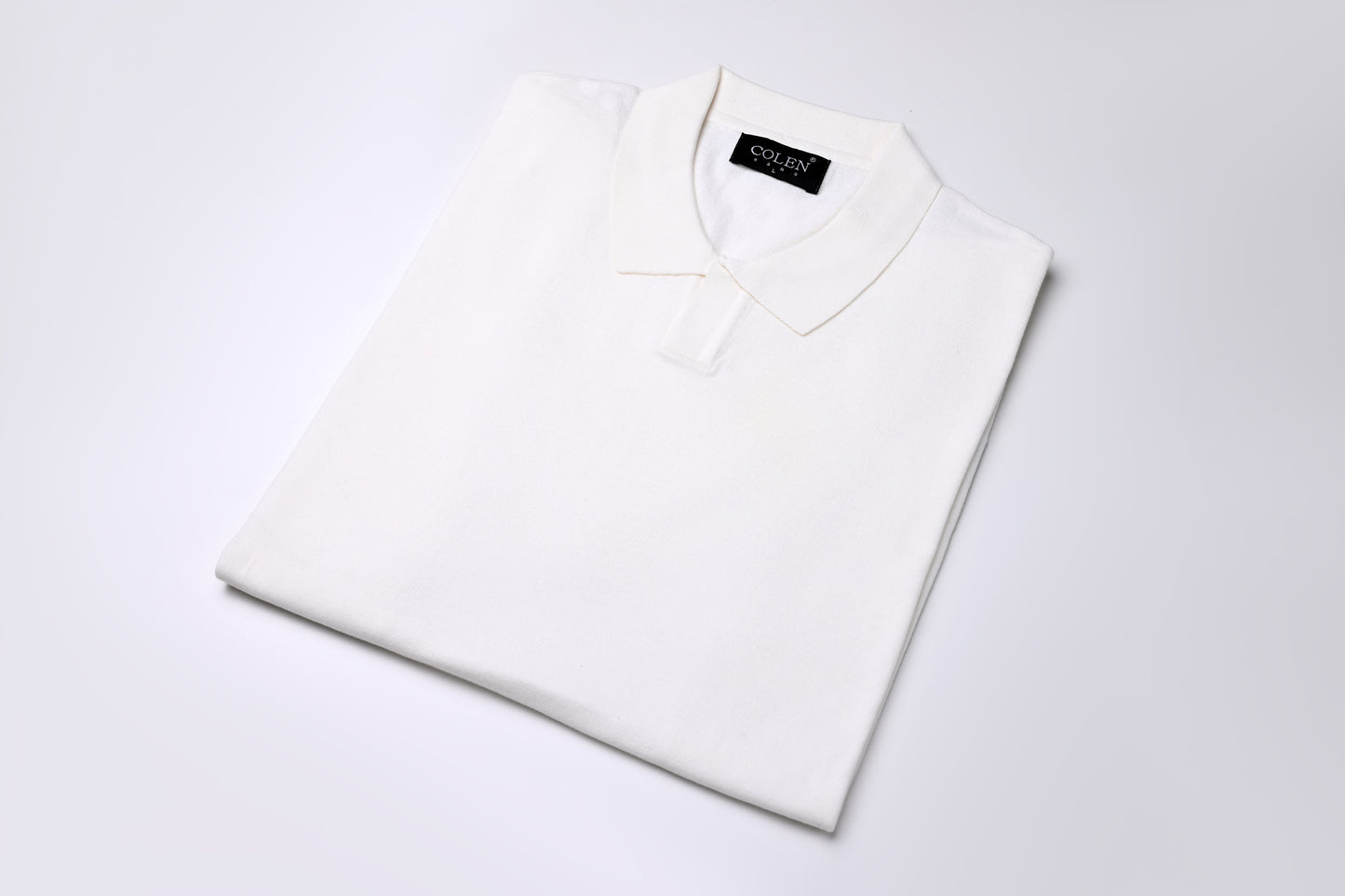100% Cotton Polo Sweater – Clean, Minimal Design