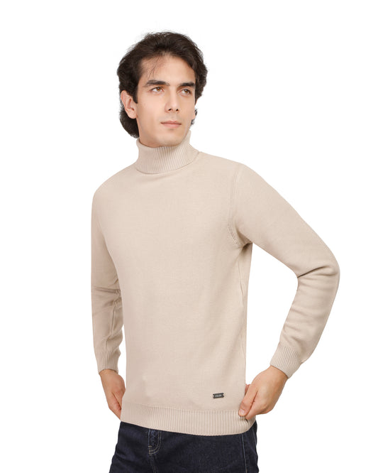 Honeycomb Knit Turtleneck Pullover