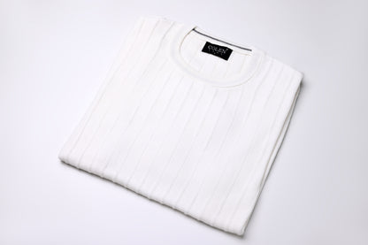 سترة قطنية 100% - ناعمة وخفيفة الوزن وذات رقبة دائرية كلاسيكية