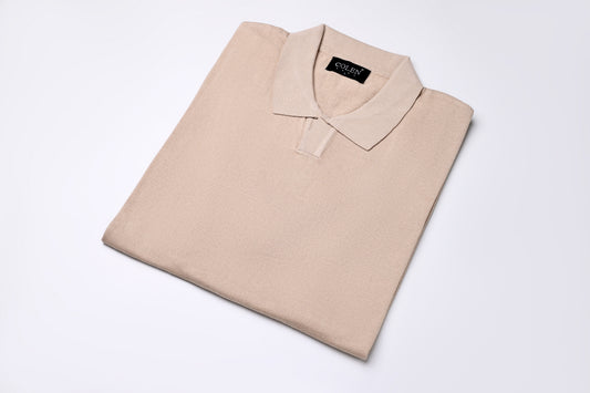 100% Cotton Polo Sweater – Clean, Minimal Design