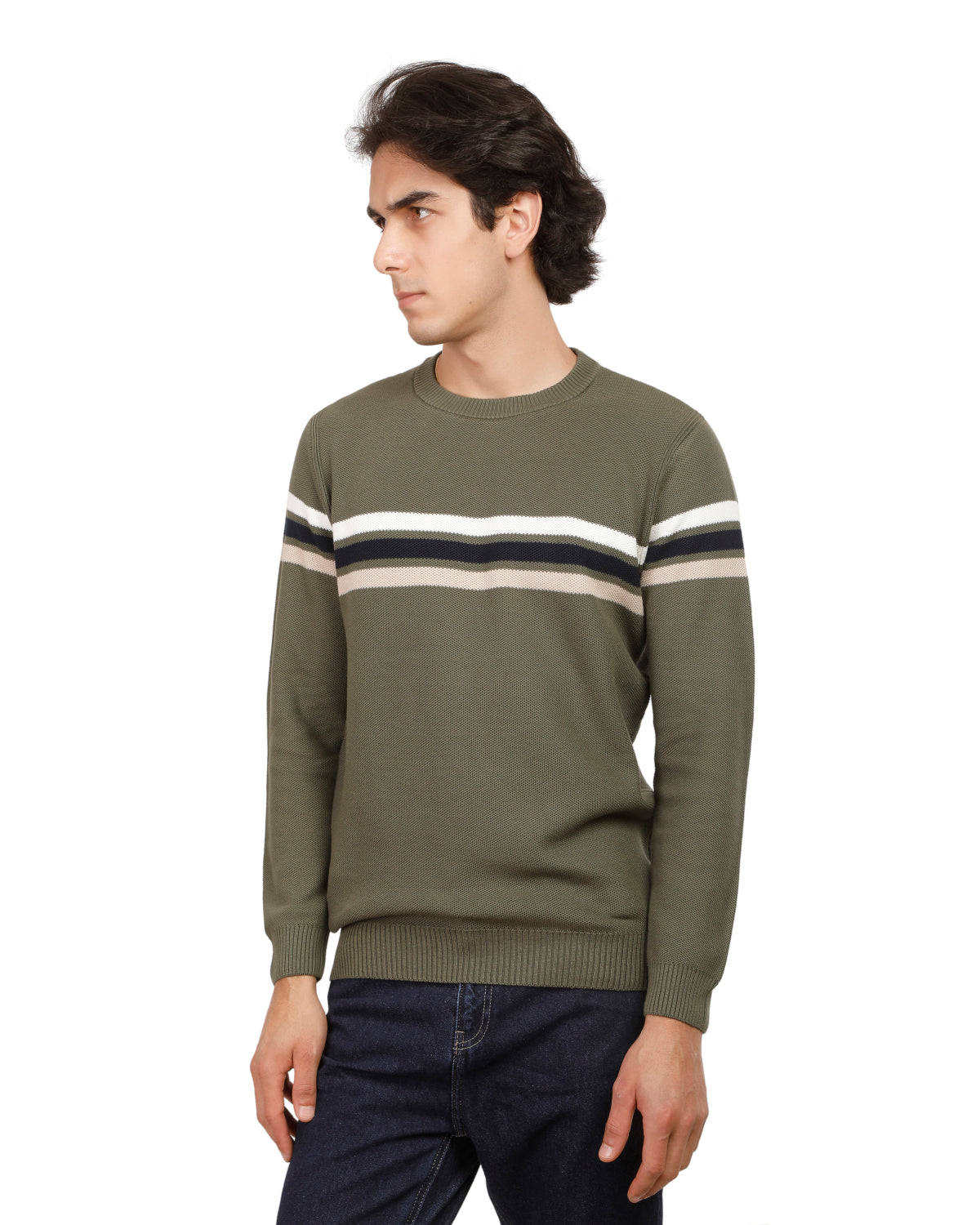 Premium Striped Knit Sweater for Men