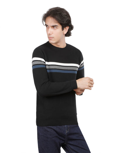 Premium Striped Knit Sweater for Men