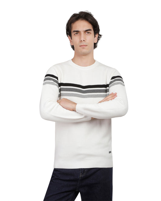 Premium Striped Knit Sweater for Men