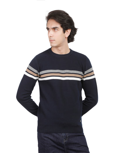 Premium Striped Knit Sweater for Men