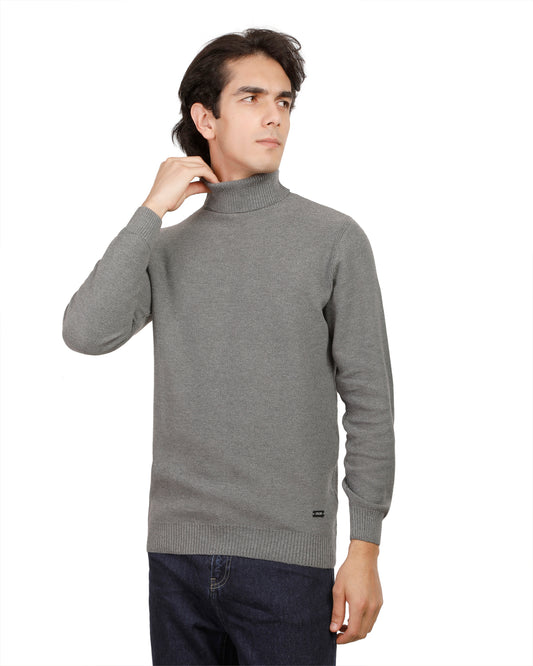 Honeycomb Knit Turtleneck Pullover