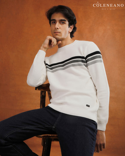 Premium Striped Knit Sweater for Men