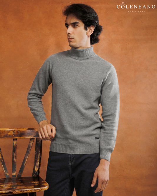 Honeycomb Knit Turtleneck Pullover for Cozy Style and Comfort